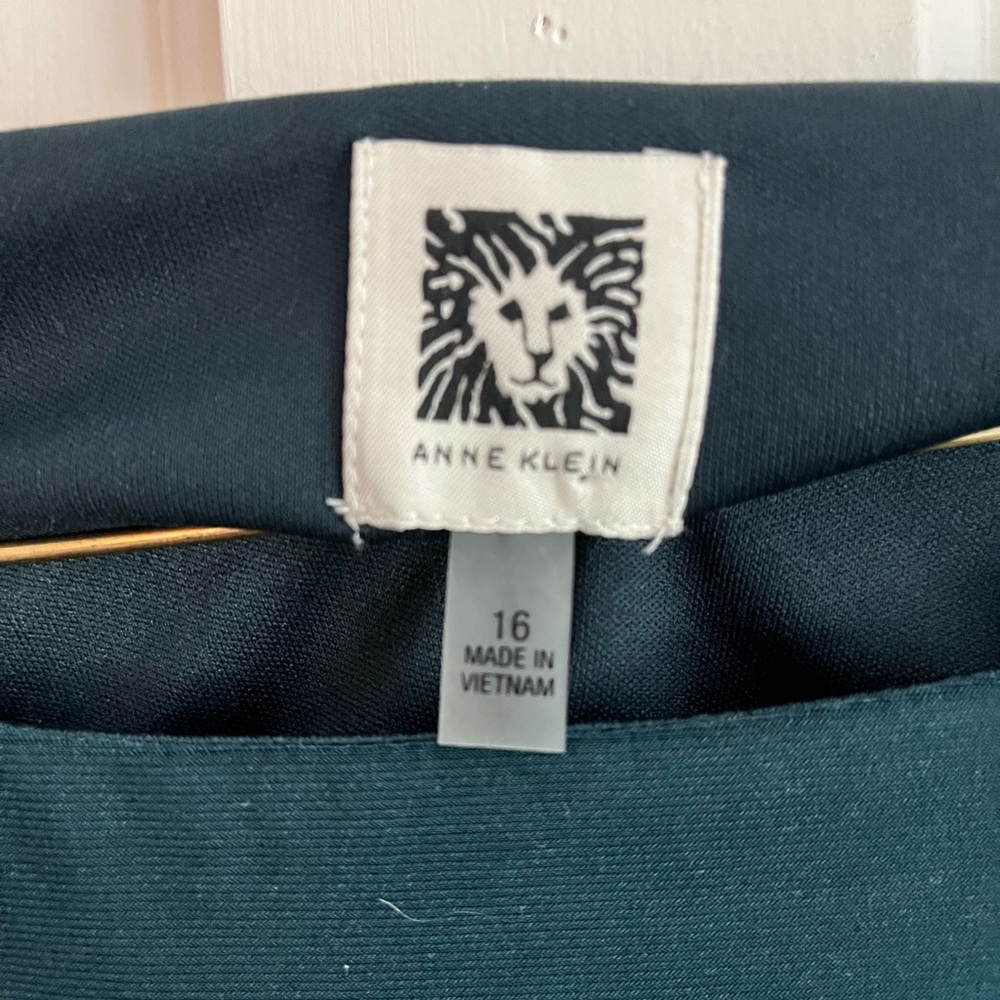 Anne Klein Teal Long Sleeve Dress - Picture 2 of 4